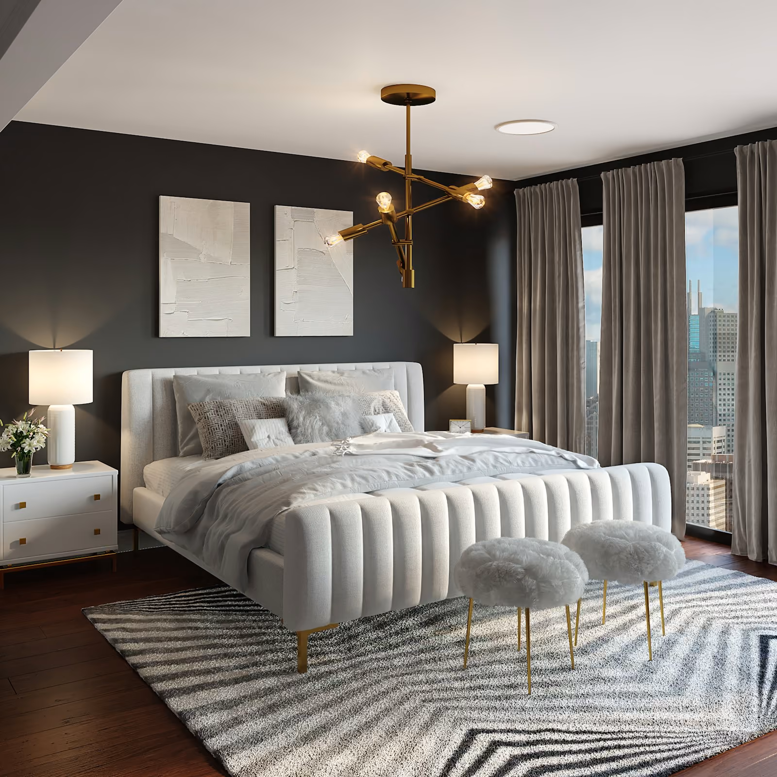 A warm, inviting family homestay bedroom